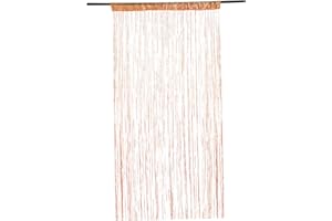 Beaded Door Curtains 39x79'' Orange String Curtains Shiny Hanging Beads for Wedding Doorway