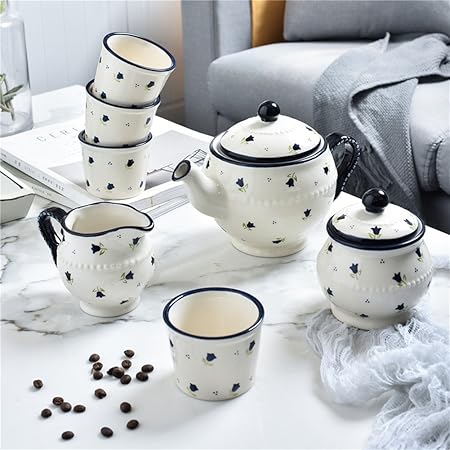 Eoco Comedor Platos-Cafetera Vibrante Plato de Porcelana ...