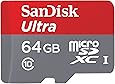 SanDisk Ultra 64GB microSDXC UHS-I Card with Adapter, Grey/Red, Standard Packaging (SDSQUNC-064G-GN6MA)
