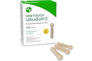 OneTouch Ultra Soft 2 Lancets | Fine 30G Lancets for Blood Testing | Compatible with Most Lancing Devices | Diabetic Lancets for Blood Glucose Monitor Kit, 1 Box (100 Lancets)