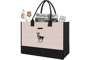 Aricsen Reusable Jute Tote Bag Women Handbags with Handles Canvas Personalized Gift, Bridesmaid, Daughter Friends Sister Birthday, Beach Travel, Kitchen Grocery Shopping, (Aries, Large)