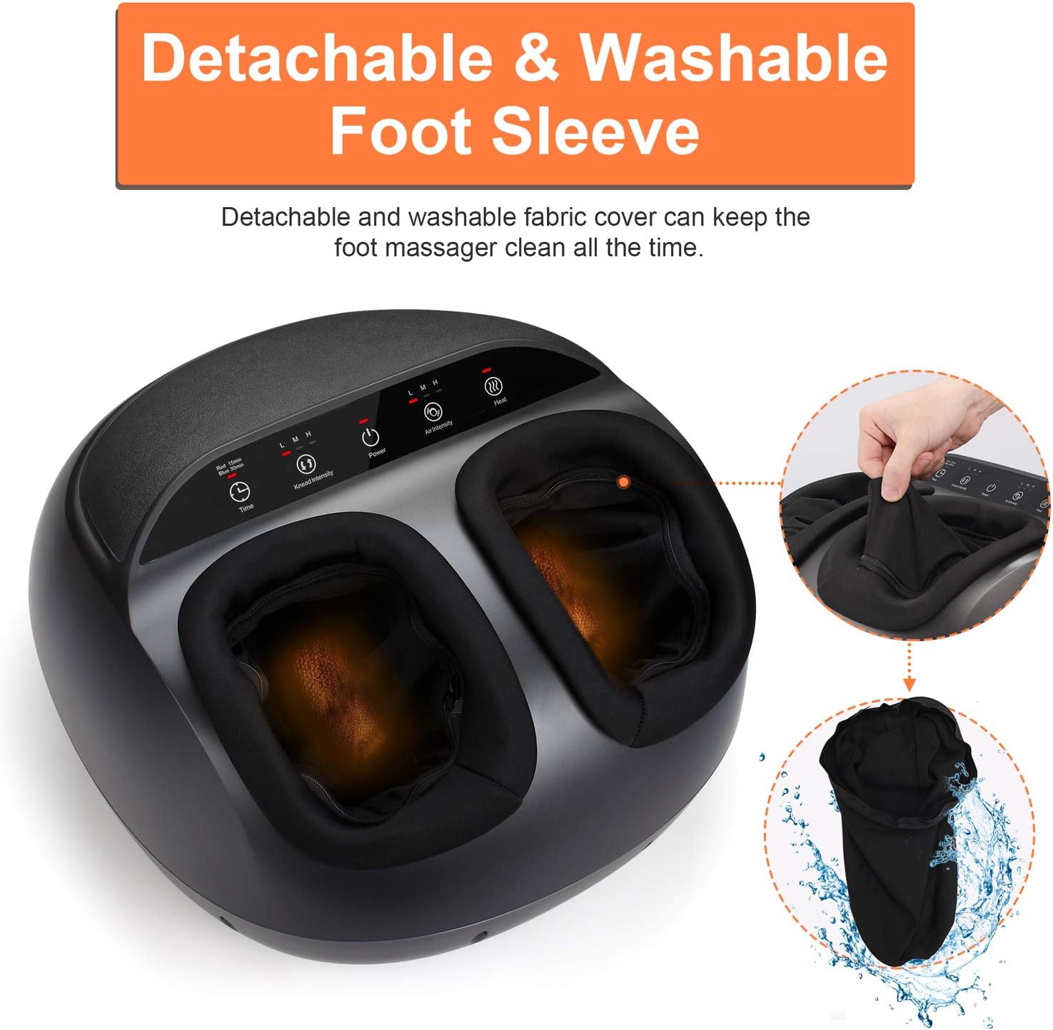 RENPHO Foot Massager Machine with Heat, Shiatsu Deep Kneading, Compression, Relieve Foot Discomforts from Plantar Fasciitis, Fits feet up to Men Size 12: Health & Personal Care