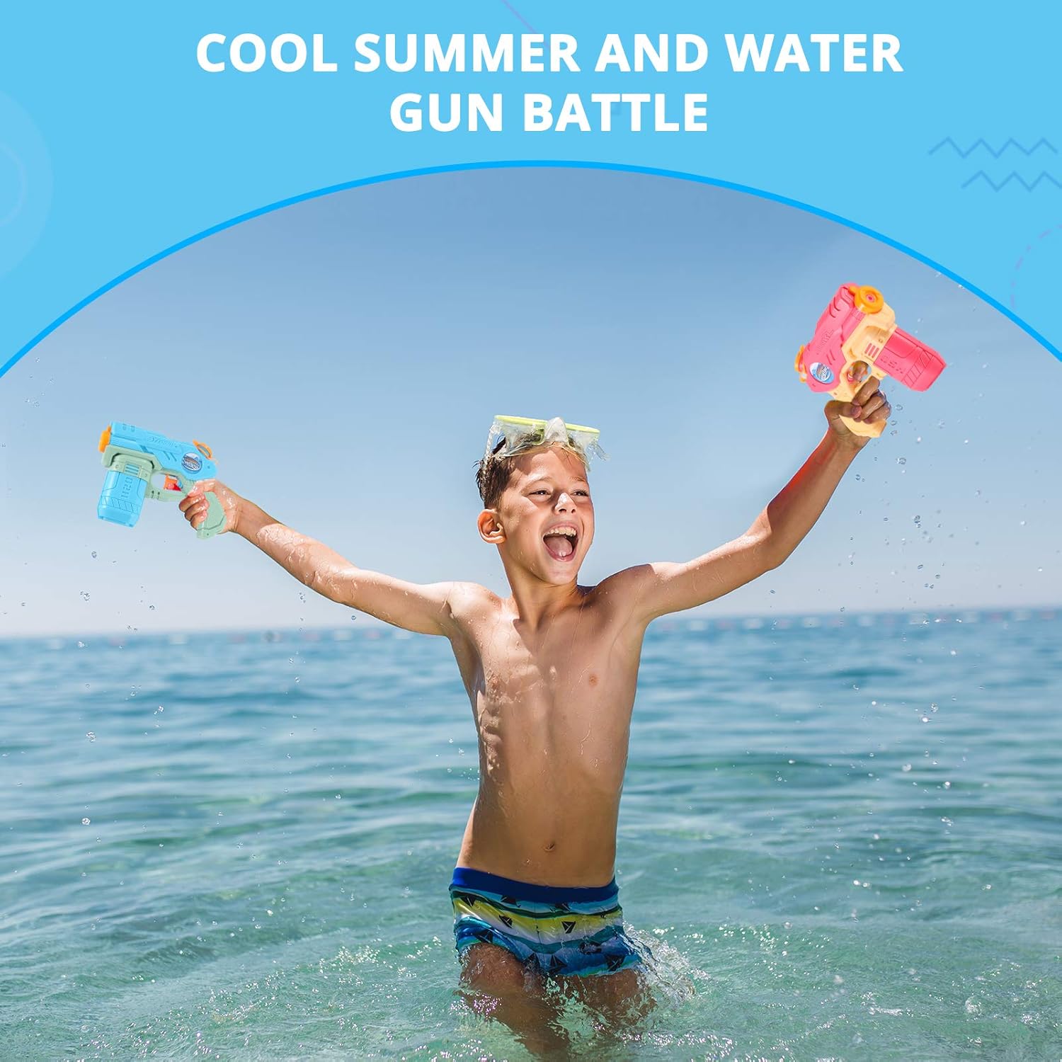 AESGOGO Squirt Water Guns for Kids Toddlers,Outdoor Water Toys for 3 4 5 6 7 8 9 Year Old Boys Girls Gifts,Summer Toys for Pool Yard Beach: Toys & Games