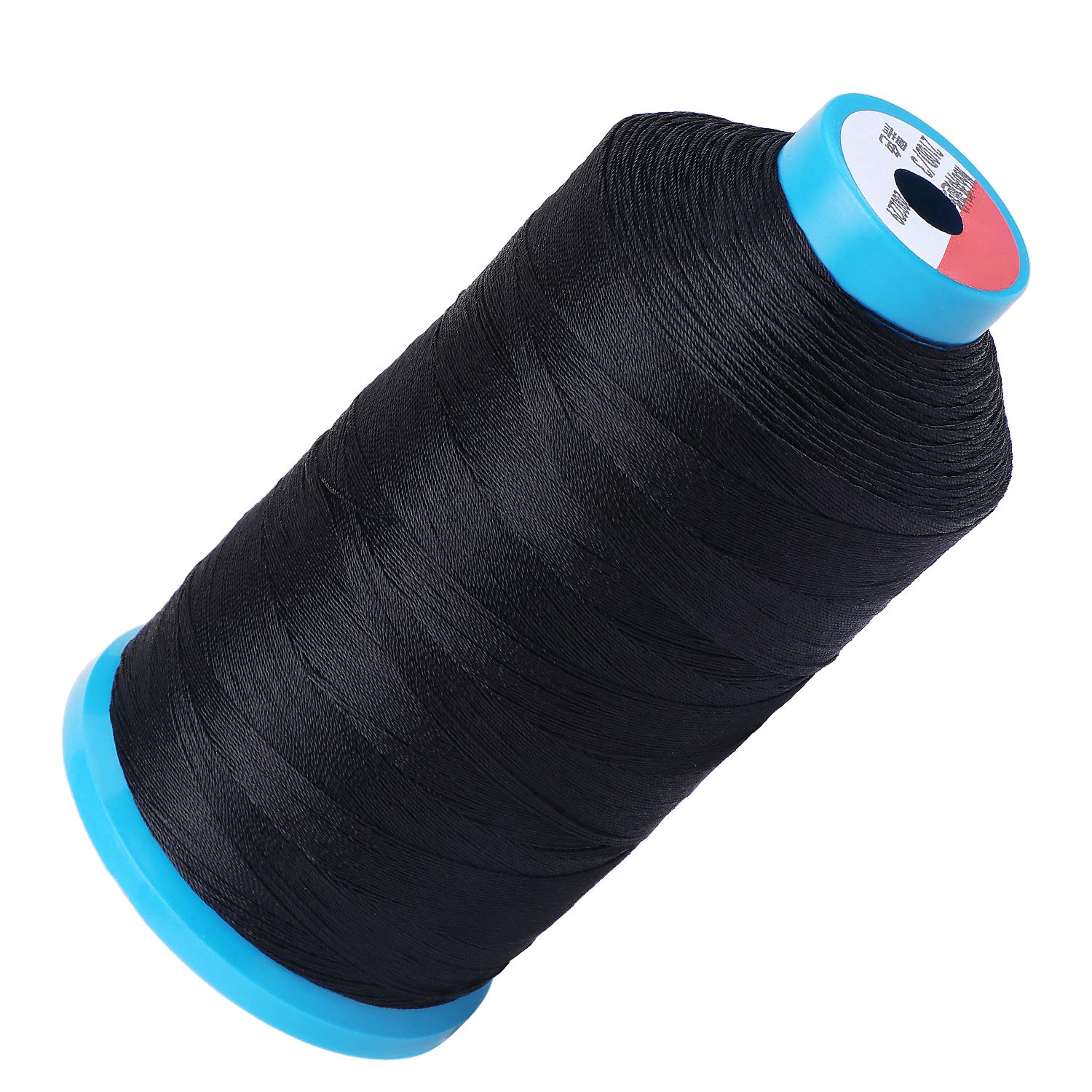 Black Bonded Nylon Sewing Thread Strong #69 T70 1500yds for Upholstery Sewing Machine Hand Stitching