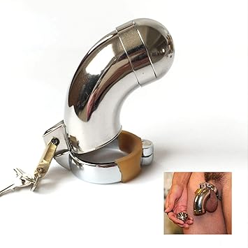 LIULIU Peniskäfig Keuschheitsgürtel für Männer Keuschheit Edelstahl Ringe, Cock Cage Chastity Belt for Men,4.8