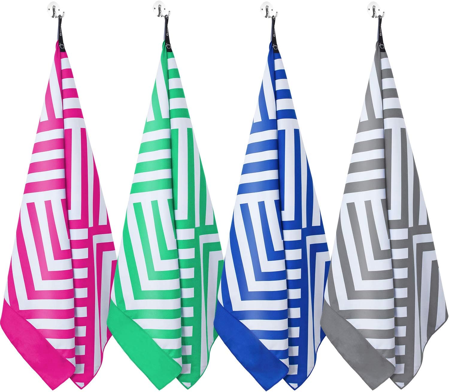 DARCHEN Microfiber Beach Towel - Quick Dry Sand Free Swim Towel Oversiezed Large Beach Towel(2 Sizes Printed) for Kids and Adult, Compact Lightweight