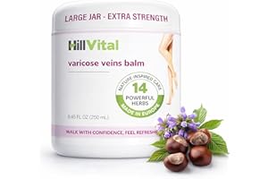 Hill Vital Varikoflex Balm Varicose Veins Treatment for Legs with 14 Herbs - Black Comfrey, Grape Seed and Horse Chestnut for