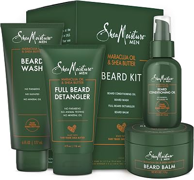 SheaMoisture Beard Styling Set Maracuja Shea Oils 4 Piece Gift Box