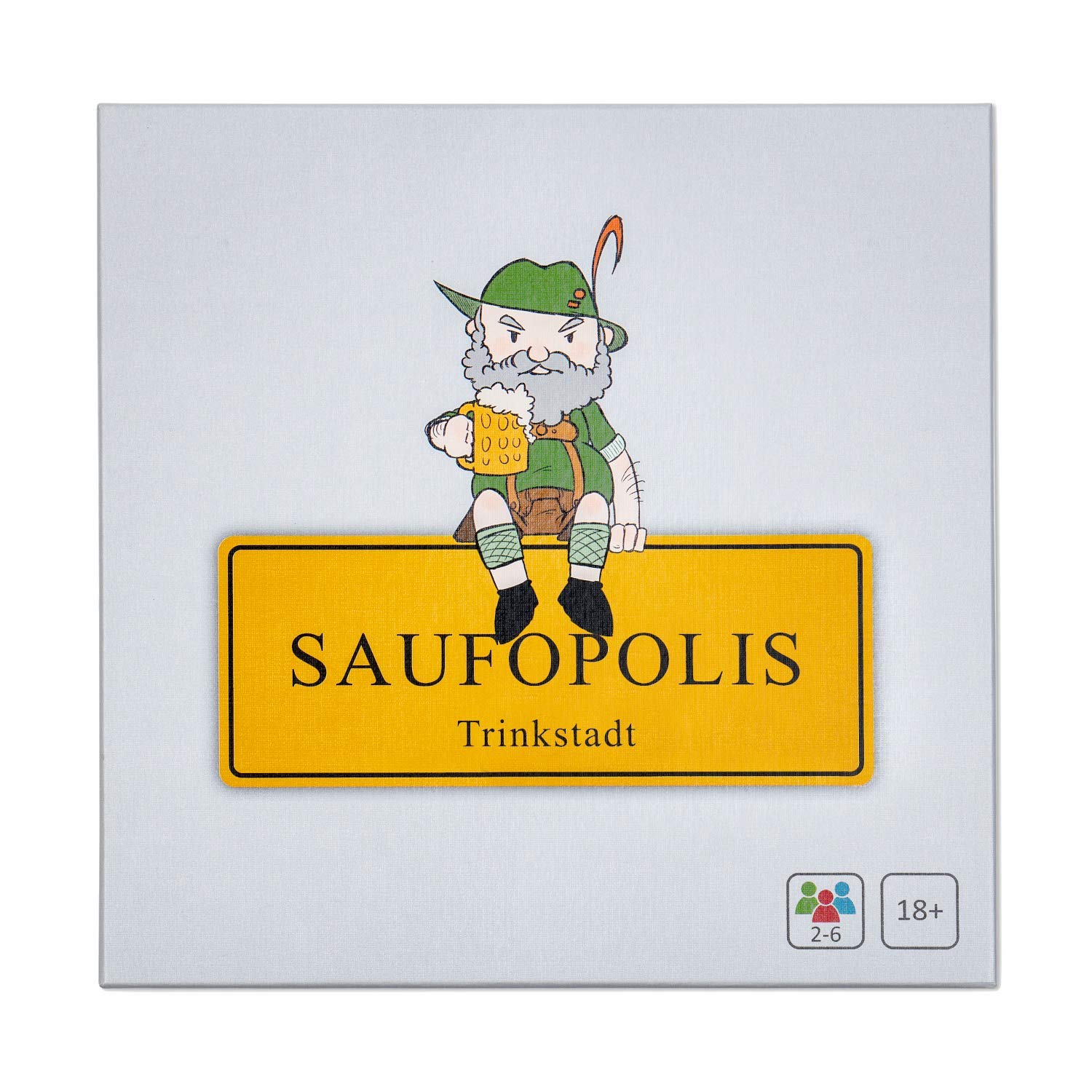 SAUFOPOLIS – The Uncompromising Drinking Game | Board Game – Party Game – Card Game – Drinking Game – For Adults from 18 Years