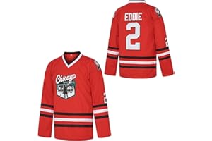CHUYAMAOYI Men's Chicago Shitters Cousin Eddie 2 Christmas Vacation Style Hockey Jersey Red