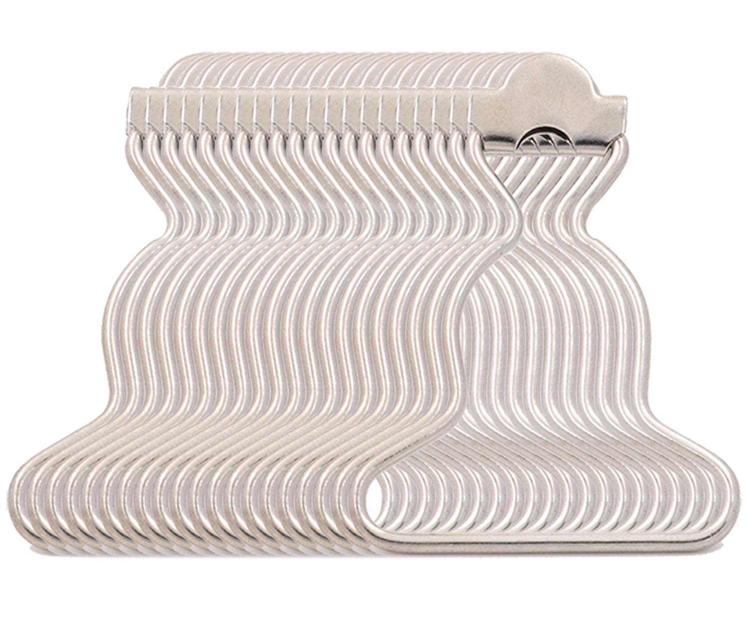 BIKICOCO Gourd Shape Overall Suspender Dungaree Buckles, 1-1/4'' Wide Bottom, for Rompers Sewing DIY, Silver - Pack of 20