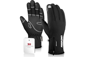 UMEWARM -10℉ Waterproof Winter Gloves Men, Touchscreen Fingers Snow Ski Gloves Women, 5-Layer Touch Screen Cold Weather Gloves