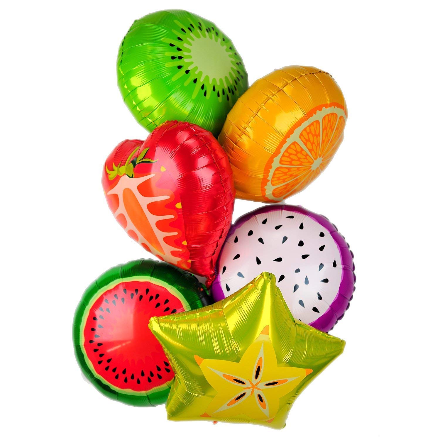 Happium 6 Pcs Balloons Set Summer Fruits Candy Land Party Decoration Birthday Fruit Balloons Birthday Party Decoration - 18 inches