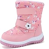 CIOR Winter Snow Boots for Boy and Girl Outdoor Waterproof with Fur Lined(Toddler/Little Kids)