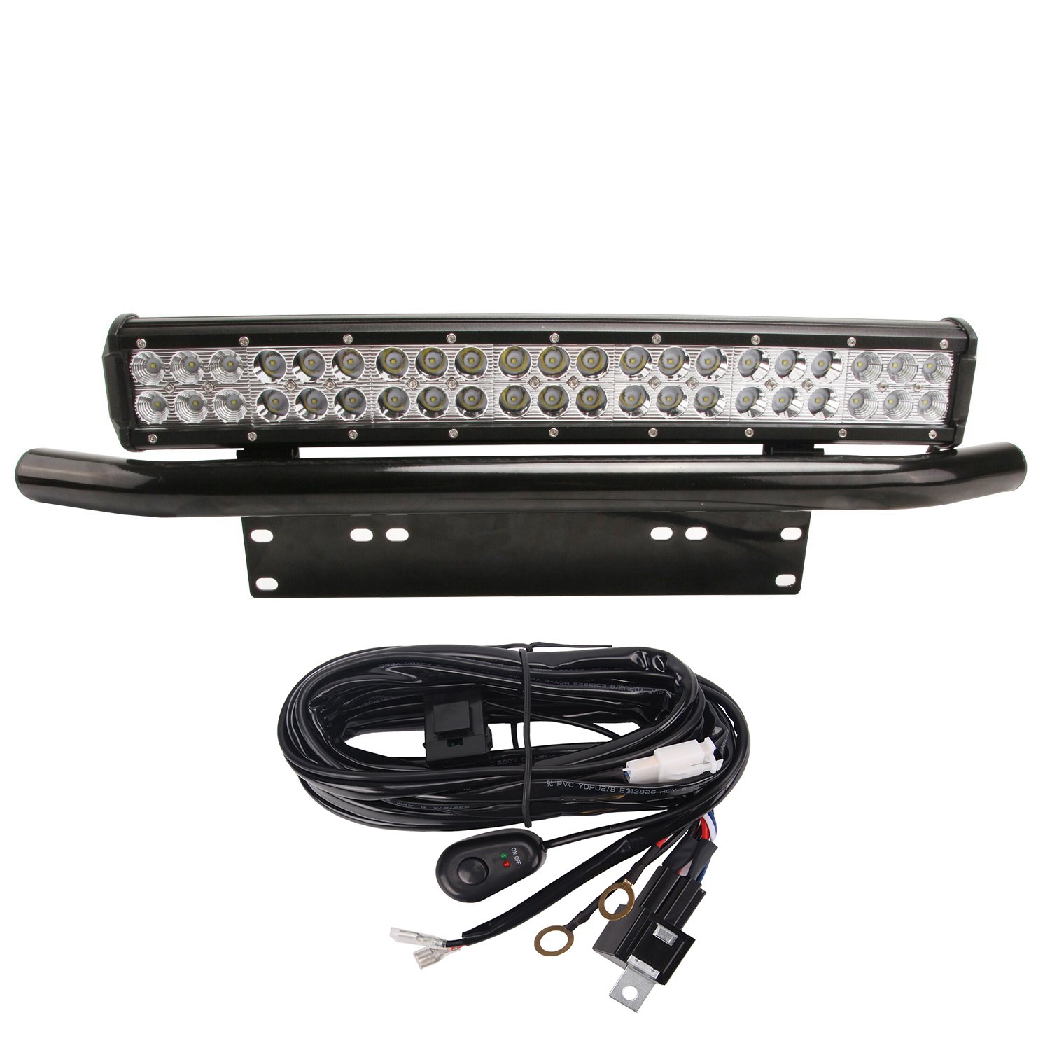 Buy Bangbangche 20'' 126W LED Light Bar+License Plate Light Bracket+