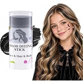 Black Hair Dye Stick,Washable Hair Chalk for Women,Temporary Hair Color | Non-Sticky Hair Dye for Girls for Halloween Christmas Cosplay Party,Crazy Hair Day