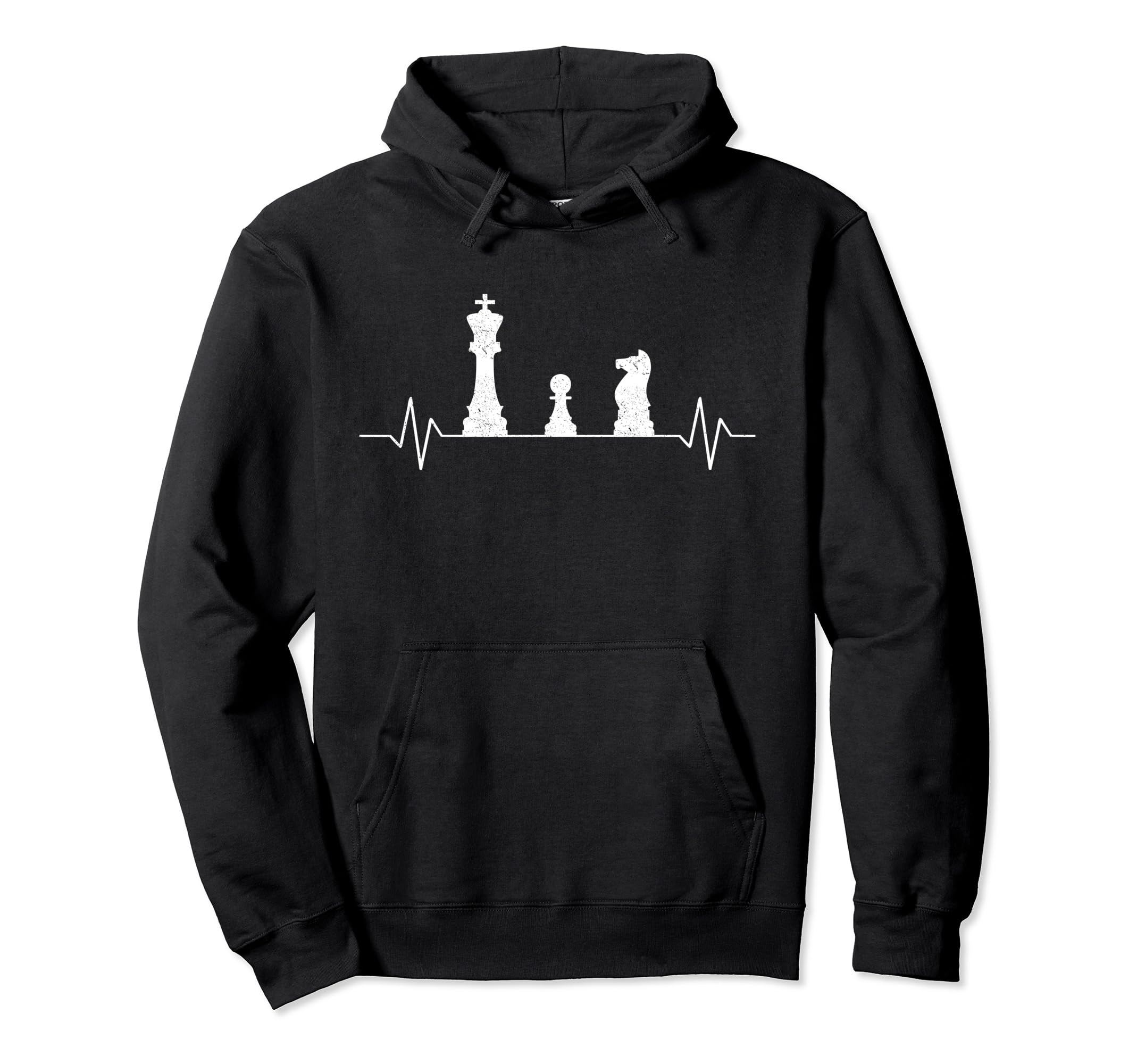 Chess heartbeat - chess player Pullover Hoodie