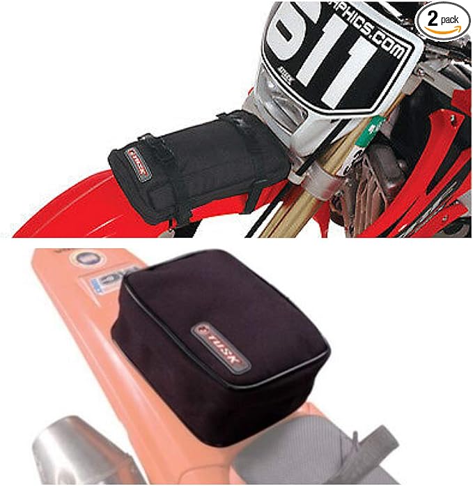 Motorcycle Luggage Tusk Fender Tube Pack with Tire Irons Black fender