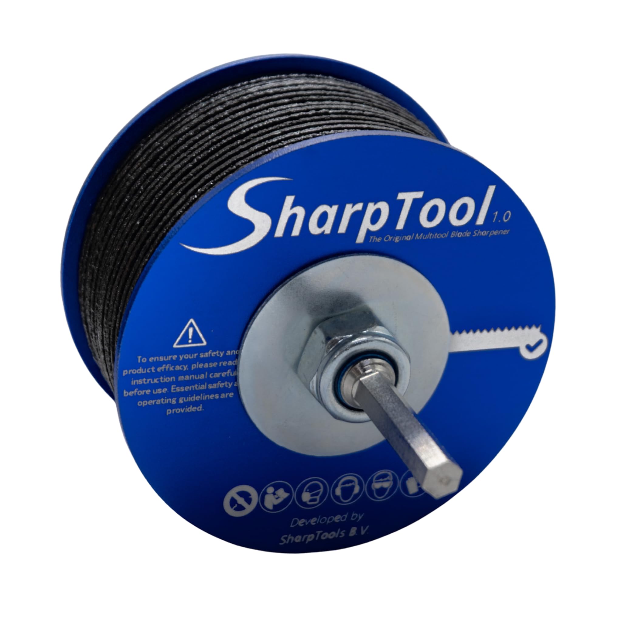 SharpTool 1.0 Multitool Blade Sharpener - Drill Attachment for Sharpening Oscillating Multitool Blades & Plunge Cut Blades - Compatible with Multitool Blade Sharpening Machines - 35 mm