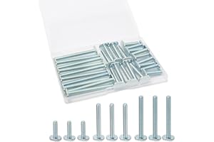 YUXLNJXEM 30PCS 1/4"-20 T Track Bolts, Assorted Sizes 1", 1-1/2", 2-1/2" T Slot Bolts, T Bolts for T Track Rail, Woodworking Jigs, Router Table Accessories, Drill Press, CNC Fixtures, Table Saw Sleds