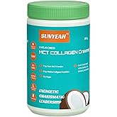 SUNYEAH Keto MCT Collagen Creamer Powder – Sugar-Free, Marine Collagen Peptides + C8 &C10 MCT Oil – Brain Energy & Skin Suppo