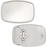 OLYCRAFT 2Pcs Cowboy Belt Buckles Western Replacement Fastener Platinum Rectangle With Blank Tray for Cowboy/Cowgirl DIY Custom Buck