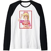 sexy big breasts cartoon girl me noticed japan anime Raglan Baseball Tee