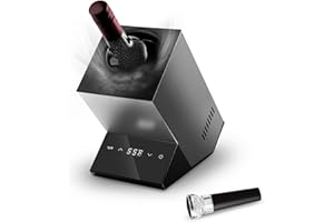 Wine Chiller Electric,Cobalance Wine Chillers Bucket Stainless steel for 750ml Red & White Wine or Some Champagne,Single Bottle Wine Cooler,Portable Wines Cellars, Built-In or Freestanding