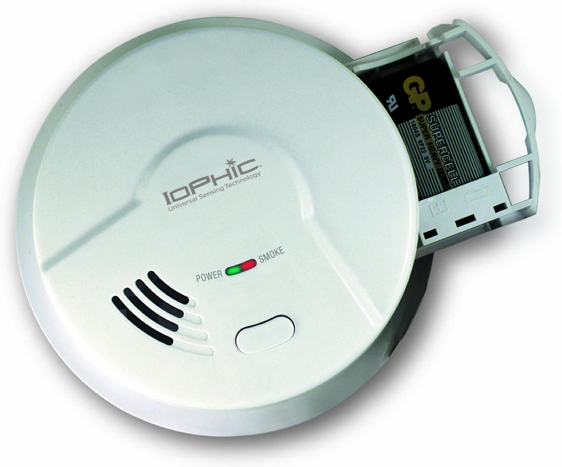 Universal Security Instruments Universal Smoke Sensing (IoPhic) Battery-Operated Smoke and Fire Alarm, Model MDS300
