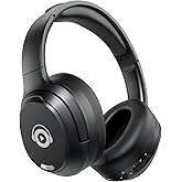 tapaxis Hybrid Active Noise Cancelling Headphones, Bluetooth Headphones Wireless Over Ear with Transparency Mode, Deep Bass, Comfort Fit Ear Cups, 40 Hrs Playtime for Travel Home Office (Black)