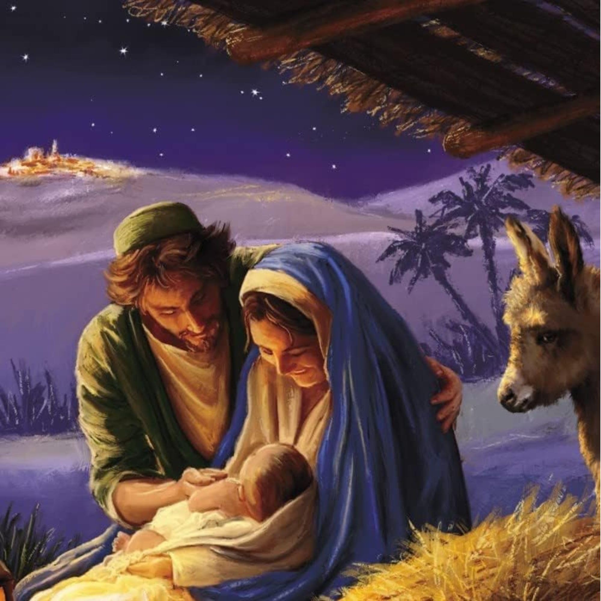 GBCC Charity Christmas Cards Pack of 10 - Premium Religious Christmas Greeting Cards Multipack with Envelopes - Traditional Mary, Joseph & Baby Jesus Design - Supporting UK Charities