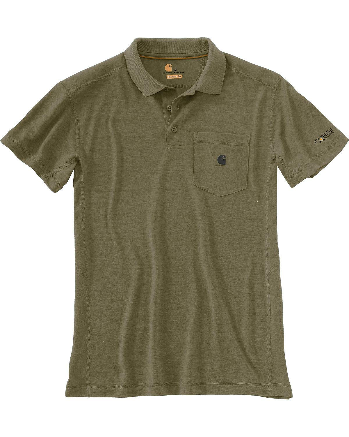 Carhartt Men's Force Extremes Pocket Polo, Burnt