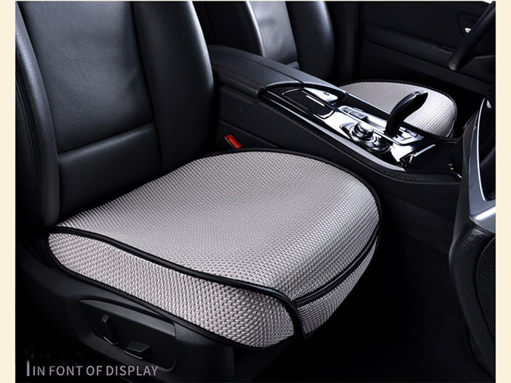 DINKANUR Front Car Seat Covers Ice Silk Cushions Car interior decoration anti-skid Cushions Mats Breathable Car Seat Protector ( width 20.8'' X deep20'') (1PCS) (gray)
