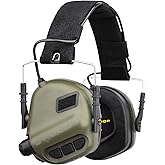 OPSMEN Electronic Shooting Earmuffs Ear Muffs Safety Tactical Gun Sound Amplification Hearing Protection NRR 22dB