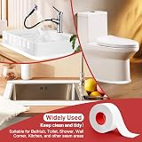 Fixmend Bath Sealant Strip Self Adhesive 3.2m White 1.5in Tape for Bathroom view 7