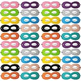 RONYOUNG 50PCS Superhero Masks for Kids Party Cosplay Dress Up Superhero Eye Masks for Halloween Christmas Birthday