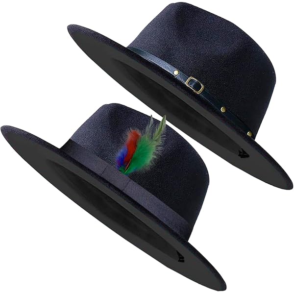 Brixton Sombrero Fedora De Fieltro De Ala Ancha Para Hombre, Negro