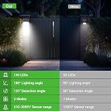 nipify Solar Lights Outdoor Motion Sensor 4 Pack 140LED IP65 Waterproof view 6