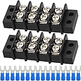 Terminal Block,2 Pack 4 Circuits 20-30A 200v-450v