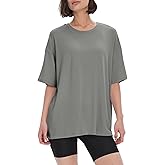 BAMBOO COOL Womens Oversized T Shirts Short Sleeve Tees Loose Fit Tops for Ladies Trendy Clothes