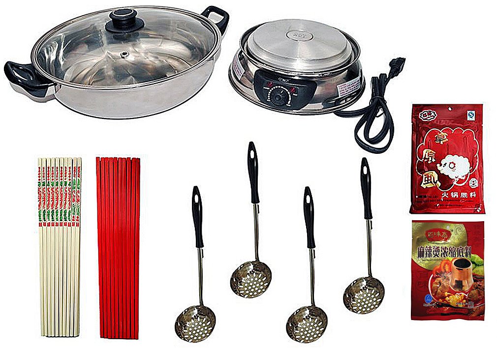 Asian Electric Hot Pot Starter Kit w/NonDivided Pot Starter Kit for
