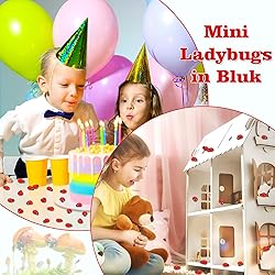 200 Pcs Mini Resin Ladybug Decor for