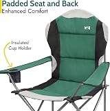 Trail Kestrel Deluxe Camping Chair High Back with Cup Holder Green view 4