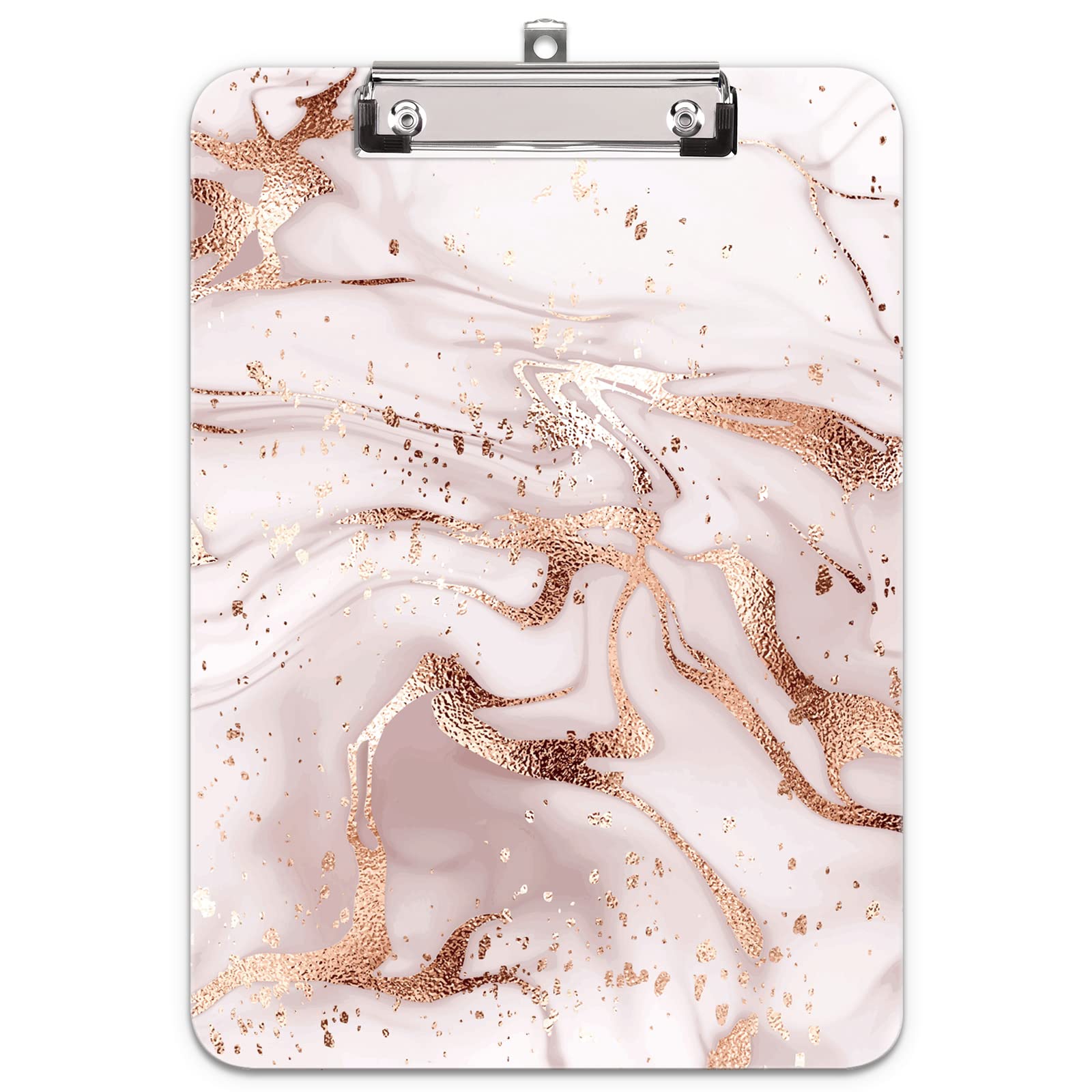 Hnogri Plastic Clipboard A4, Fashion Design A4 Letter Size Clipboards & Forms Holders for Office Supplies Lawyers,School Students and Kids, Low Profile Clip Cute Clipboard Folder, Pink Line — image 1