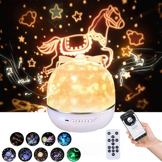 Lightess 9 Films Veilleuse Projecteur Enfant Bluetooth Haut Parleur Lampe De Projection Lampe De Projecteur Etoile Telecommande 360 Rotation Usb Pour Fille Bebe Toussaint Cadeau Anniversaire Noel Amazon Fr Luminaires Et Eclairage