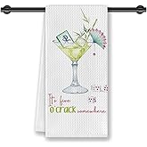 CosxHabitat Funny Mahjong Cocktail Gifts Kitchen Dish Towels for Women Girls Mahjong Lovers, Mah jongg Cocktail Party Hand Tea Towels for Bar Kitchen Bathroom Decor,16x24 Inches