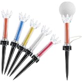 Magnetic Plastic Golf Tees, Professional Long Golf Tees 3 1/2, Premium 8 Prongs Design Enhanced Durability &amp; Stability, Precision Height Markers for Perfect Trajectory, Golf Accessories for Men