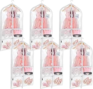 Univivi Clear PVC Dance Costume Bags (3 Pack) Garment Bag 40
