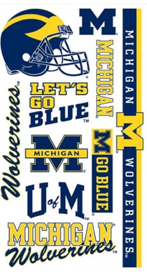 Amazoncom Michigan Wolverines Temporary Tattoo Sports