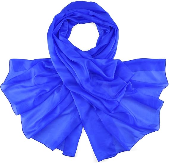 foulard soie bleu